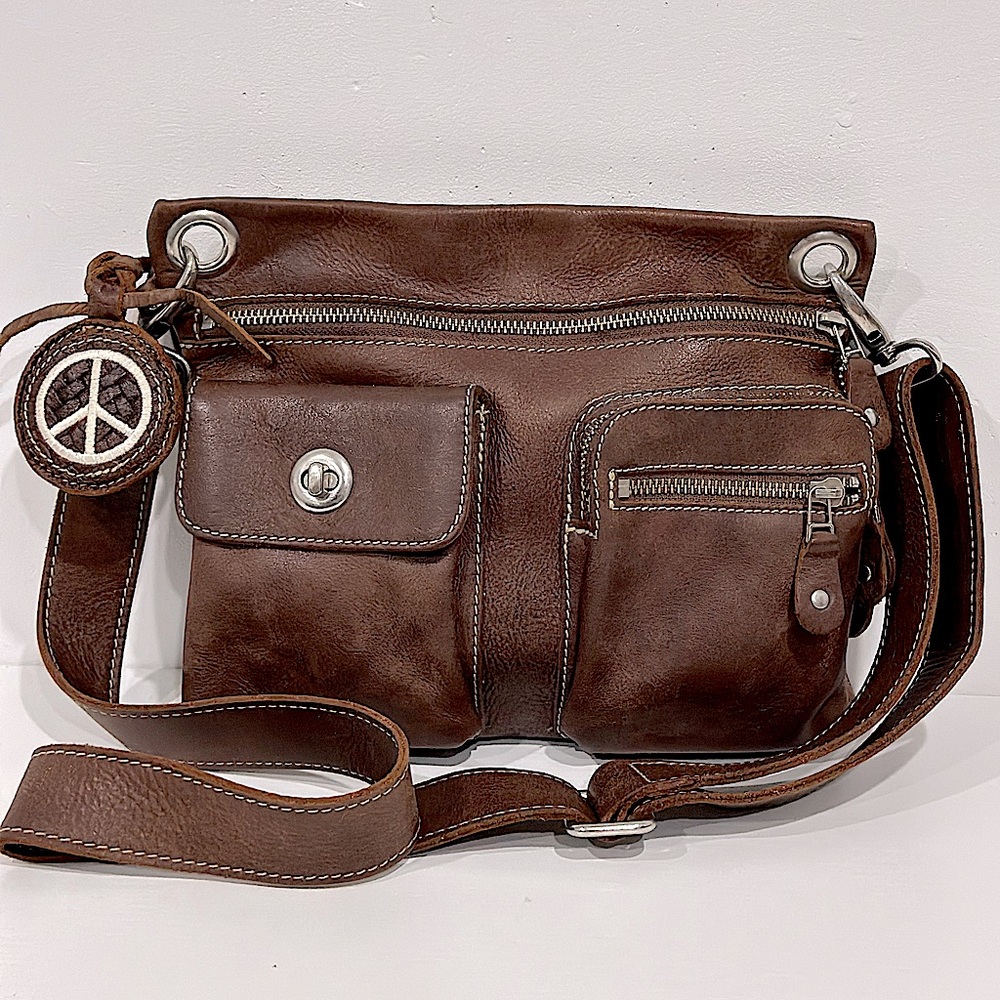 ROOTS CANADA LEATHER  CROSSBODY BAG